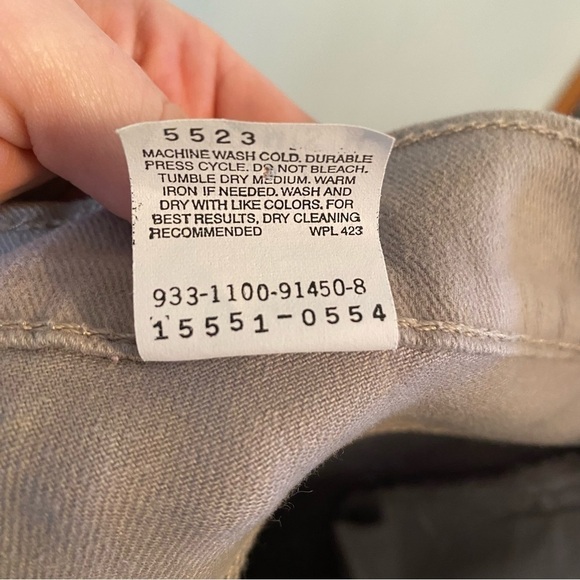 Levi orange tab 550 straight leg pants tan/khaki size 10 - Picture 5 of 7